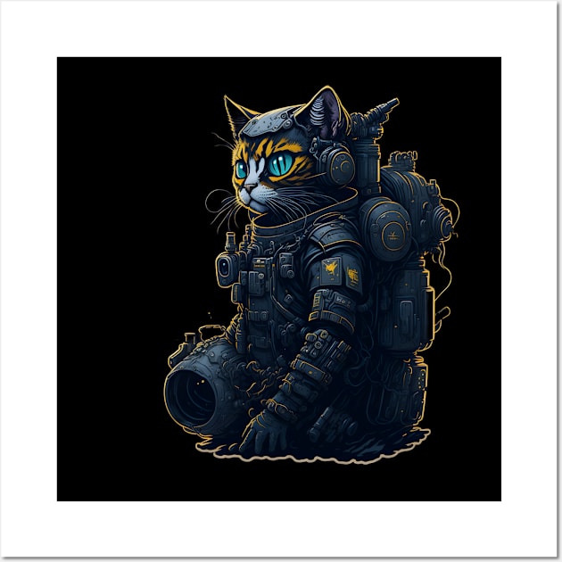 Mecha Cat_015 Wall Art by Kulturmagazine